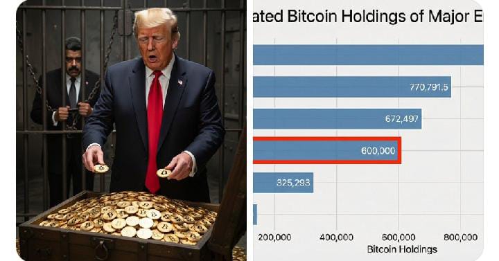 🚨RUMOR:

🇻🇪 VENEZUELA’S BITCOIN RESERVES TO BE INCORPORATED INTO THE 🇺🇸 U.S. STRATEGIC BITCOIN RESERVE. 

Venezuela allegedly owns over $60B worth of Bitcoin, a scale comparable to both $MSTR and BlackRock