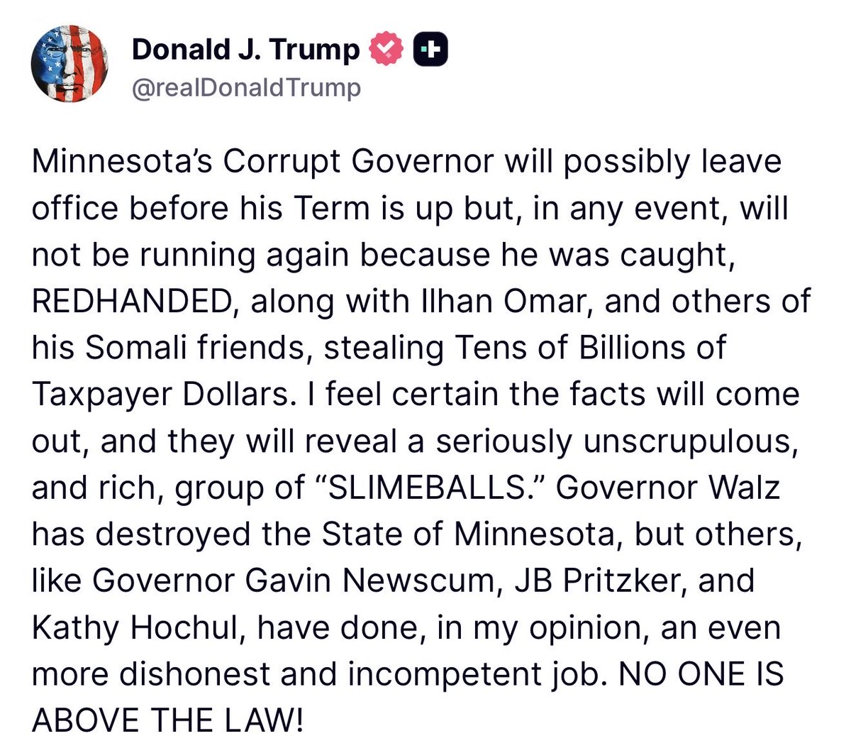BREAKING 🚨 President Trump Exposes Tim Walz Ilhan Omar and Somalis for STEALING Billions

LOCK THEM UP