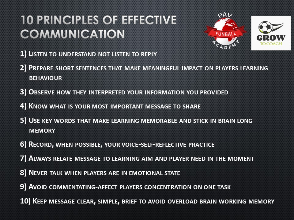 Coaches!

Are you struggle with effective communication to your players?

Here are 10 principles of effective communication based on my own 20 years of coaching/teaching experiences!
⤵️