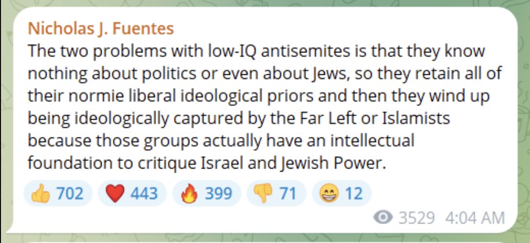 tombelaviv_'s tweet image. Lol. Adopting the language of BAPoids about "low IQ anti-semites" who are never actually named, only characterized. Also, accusing people of knowing nothing of politics while suggesting that the far left has an intellectual foundation to attack Jewish power. Where?
