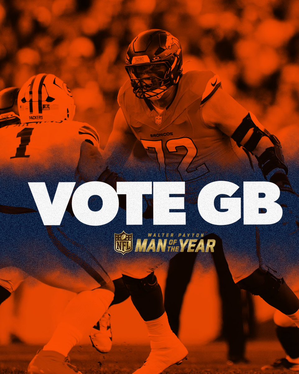 gbolles72's tweet image. Final day of voting for Walter Payton Man of the Year

To celebrate winning the division and the #1 seed, I am giving away one more signed jersey

Repost this and I'll pick a winner for this signed @Broncos jersey

Winning the WPMOY award would by my foundation’s Super Bowl!…