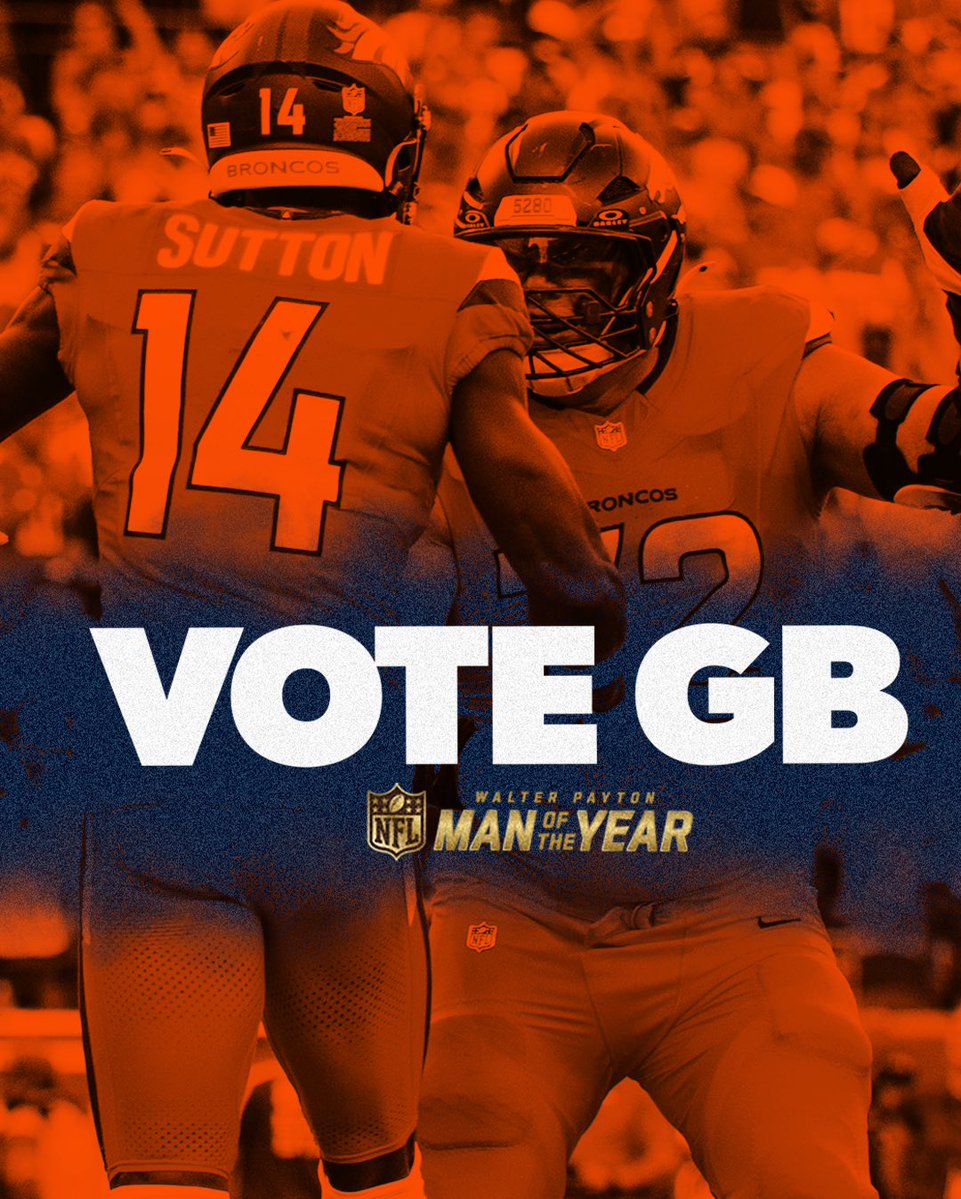 gbolles72's tweet image. Final day of voting for Walter Payton Man of the Year

To celebrate winning the division and the #1 seed, I am giving away one more signed jersey

Repost this and I'll pick a winner for this signed @Broncos jersey

Winning the WPMOY award would by my foundation’s Super Bowl!…