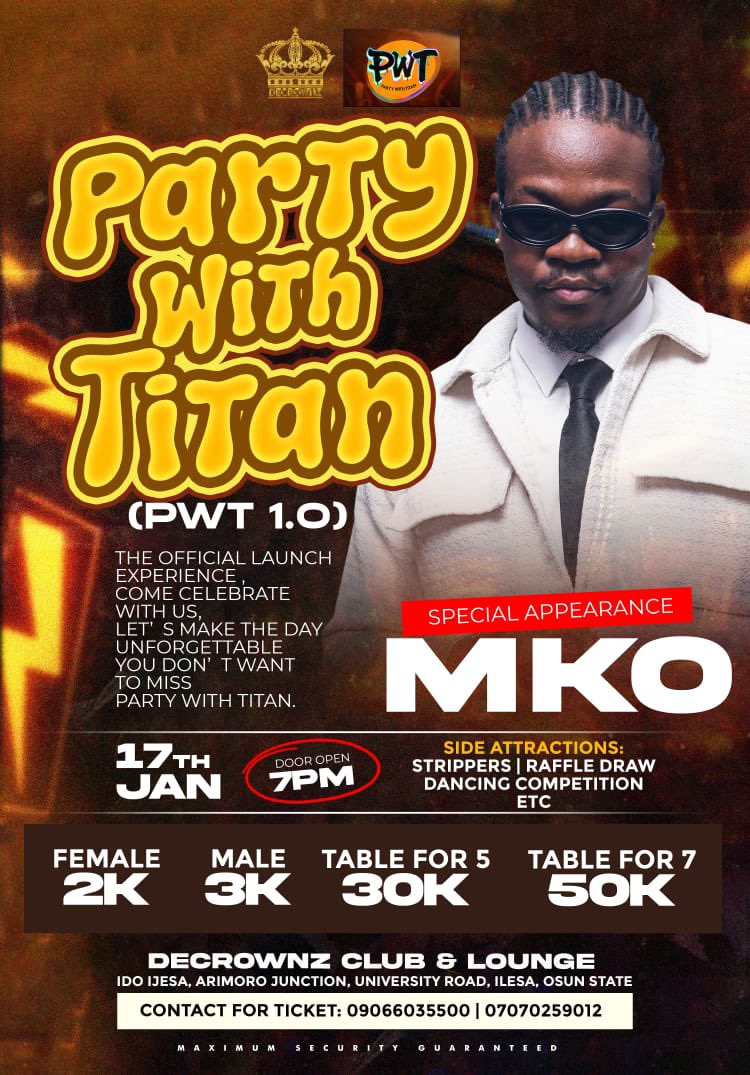 First show of the year 😇😁

My ilesa people turn up let’s have fun on d 17th of dis moth 🚀