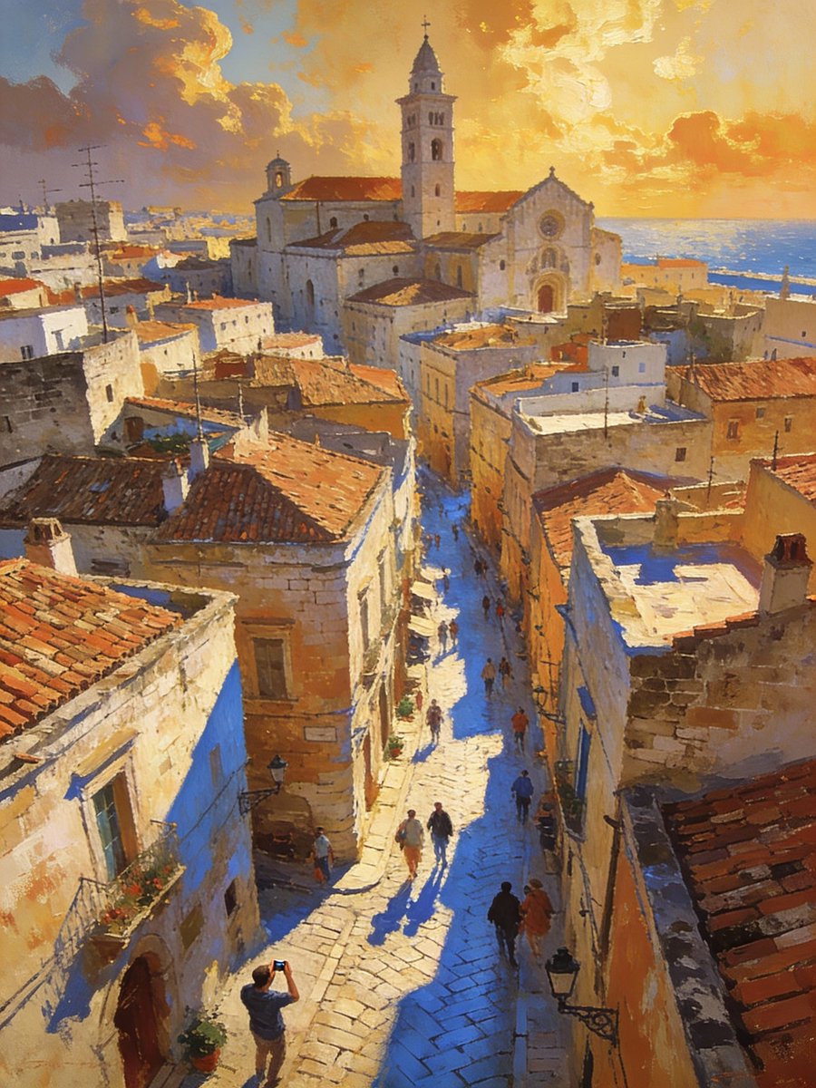 p_chusaengsri's tweet photo. A picturesque seaside town at sunset, featuring narrow cobblestone streets, charming buildings, and a majestic church tower in the background.
#SeasideSunset #CobblestoneCharm #PicturesqueTown #MajesticChurch #EveningWanderlust https://t.co/6MyTMiQ7cY