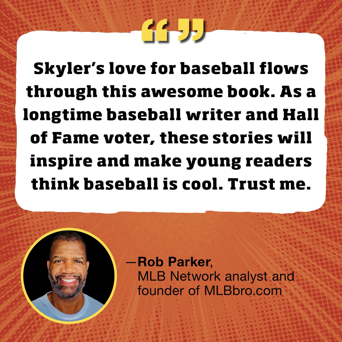 Thanks to <a href="/FOXSports/">FOX Sports</a> journalist, <a href="/MLBNetwork/">MLB Network</a> analyst and <a href="/MLBbrodotcom/">MLBbro.com</a> founder <a href="/robparkerMLBbro/">robparkerMLBbro</a> for endorsing my latest book Inspiring Stories of Baseball Greats, which is now available wherever you buy books!

amazon.com/Inspiring-Stor…