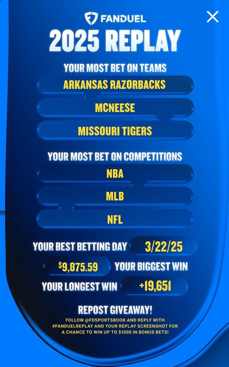 Keughes's tweet photo. @FDSportsbook #FanDuelReplay https://t.co/OnzVGlTnXt