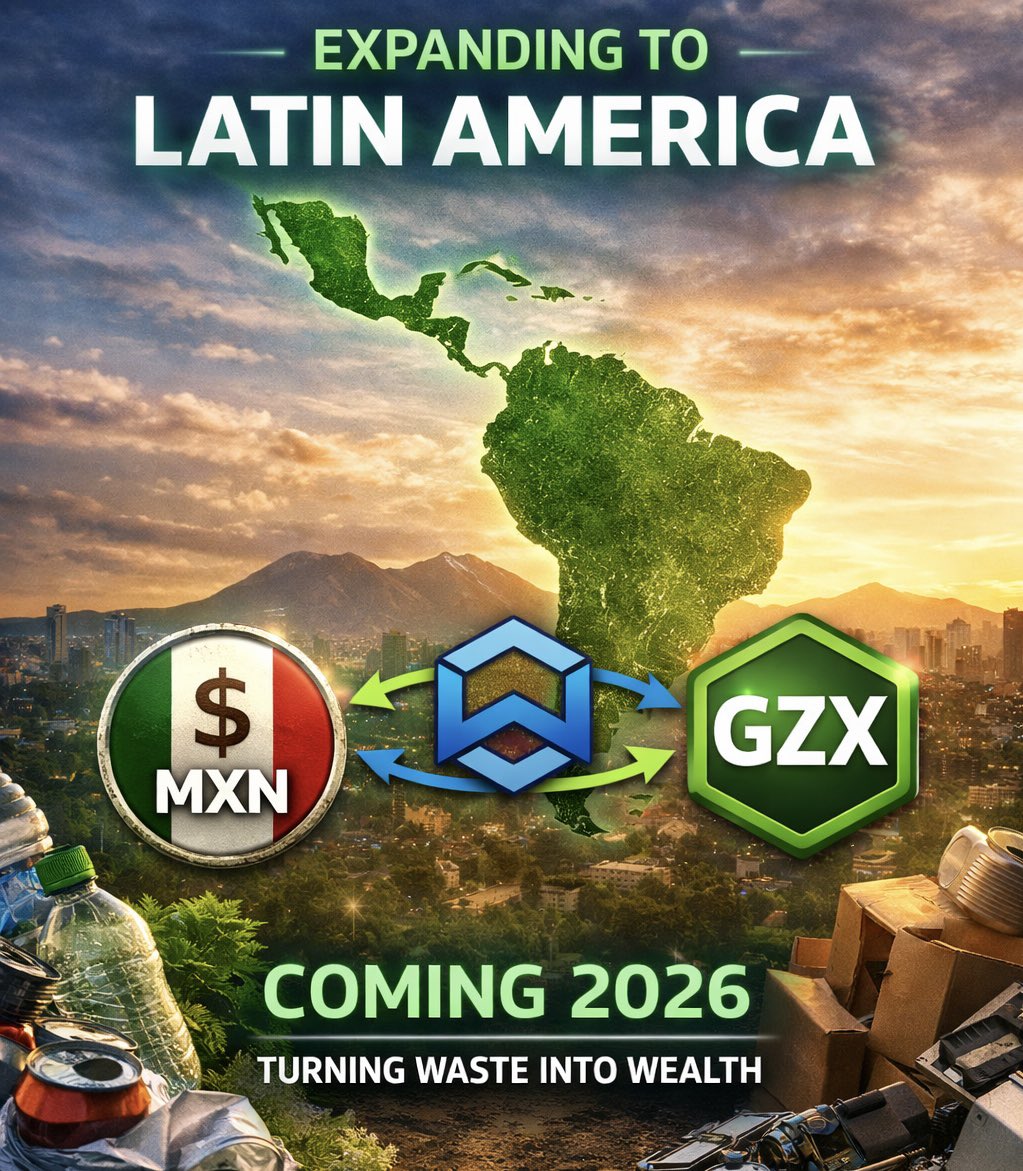 GreenZone__'s tweet photo. ♻️ 2026 Is a Turning Point for GreenZone 🌎
We’re expanding into Latin America, starting with Mexico, and in Q2 2026 GZX will pair with the Mexican Peso on @wanchain_org — unlocking new liquidity and real-world utility.
🚀 Turning waste into assets 💱 Recycle → Earn GZX → Swap to MXN 🌱 Empowering underserved communities through circular finance
Every piece of waste holds value. We’re building the rails to unlock it.
👉 Read the full blog: https://t.co/Tu4wM9D18s🌎-2026-greenzone-accelerates-impact-expanding-to-latin-america-bridging-gzx-with-the-mexican-peso/