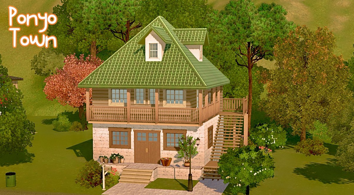Here are my latest builds for my #Sims3 Monte Vista save file "Ponyo Town" - this is my attempt to merge the styles of Sims 3 with Studio Ghibli 😊 I built a house, a 7 Eleven Convenience store, a library and another house 😄