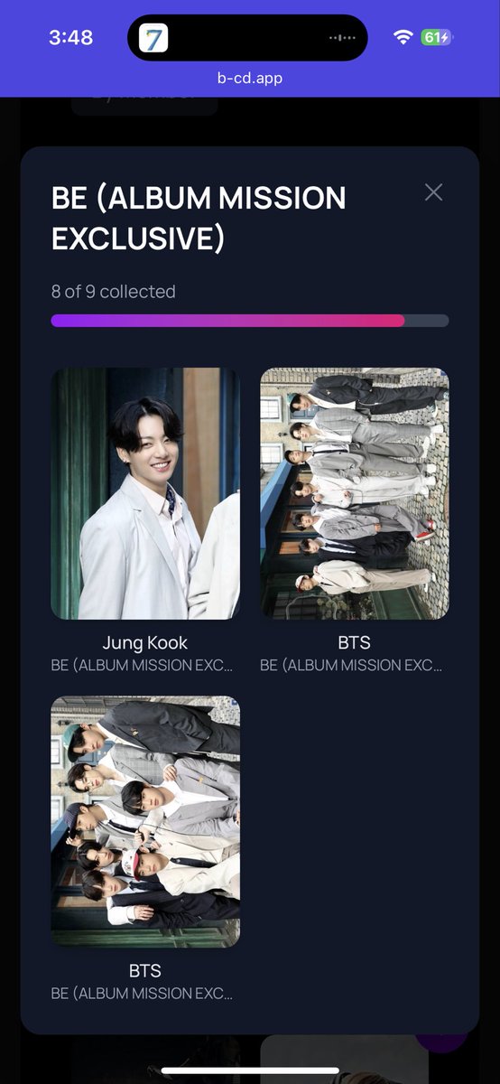 lollieg7's tweet photo. @b_cdapp Got my first 7%!!! 💜💜💜💜💜💜💜 https://t.co/DLnh4km8sJ