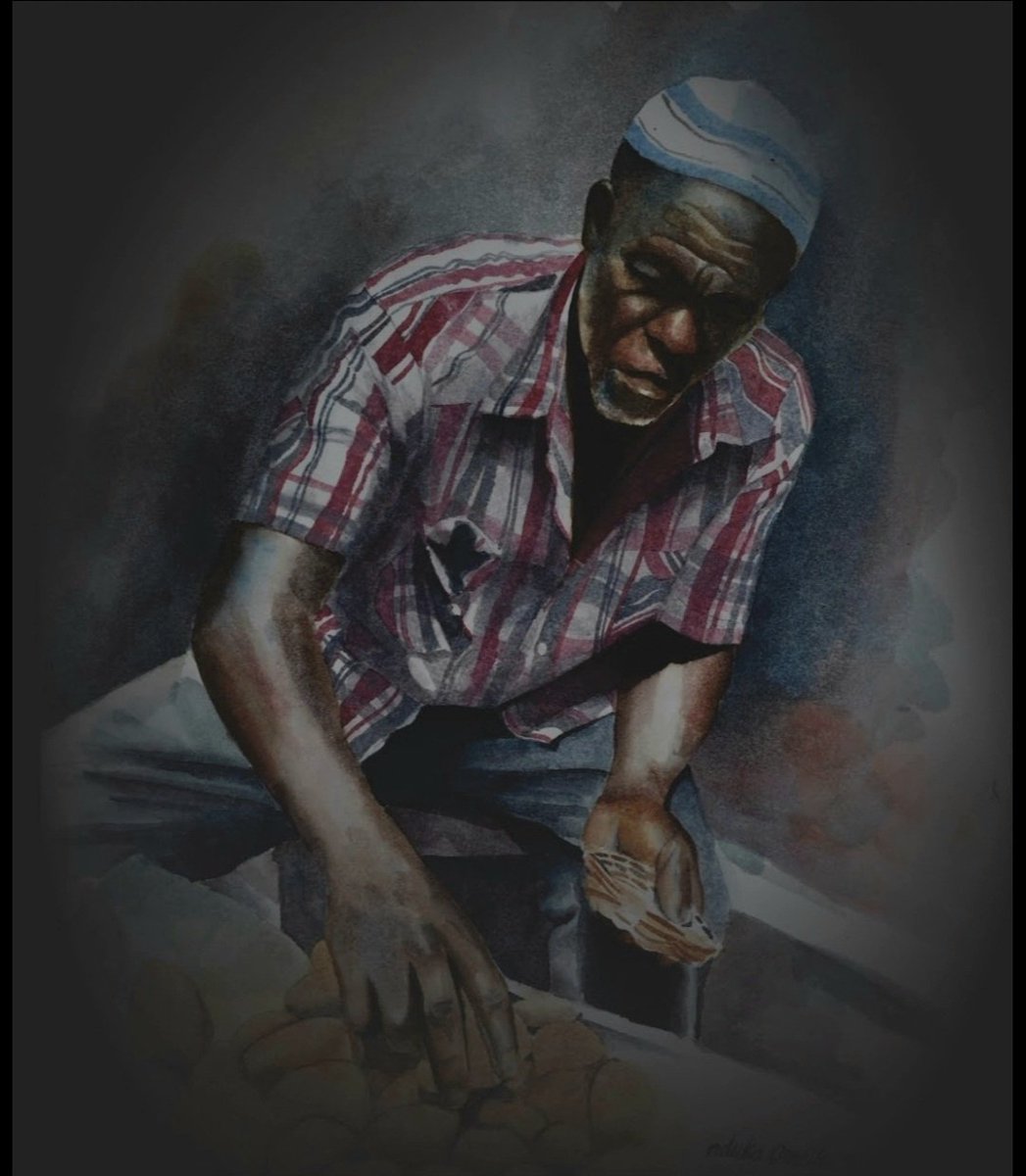 ndukaomeife's tweet photo. My manager said the only two reasons I was sacked from the bank was because I was more than forty years old and because I have spent more than ten years in the bank.💃🏿💃🏿

My people hustle o!!! Age should not be a barrier to your greatness.

Welcome to my 36th day of the 100 Day Art Challenge.

Water colour on Windsor and newton  water colour paper.