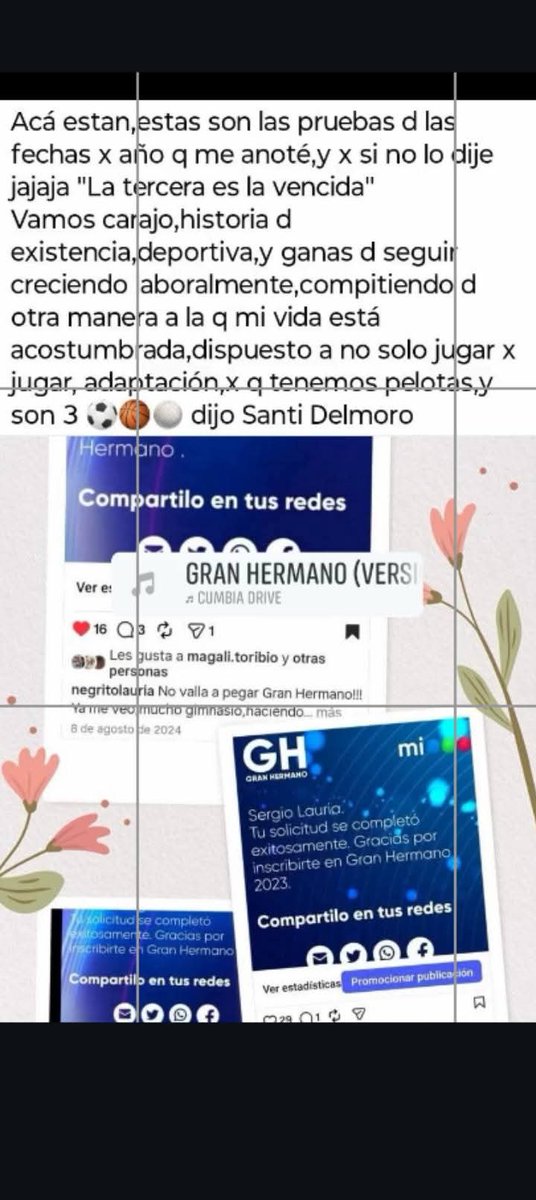negrolauria's tweet image. La tercera es la vencida
Estas son las 3 solicitudes donde me anoté #granhermano2026generaciondorada