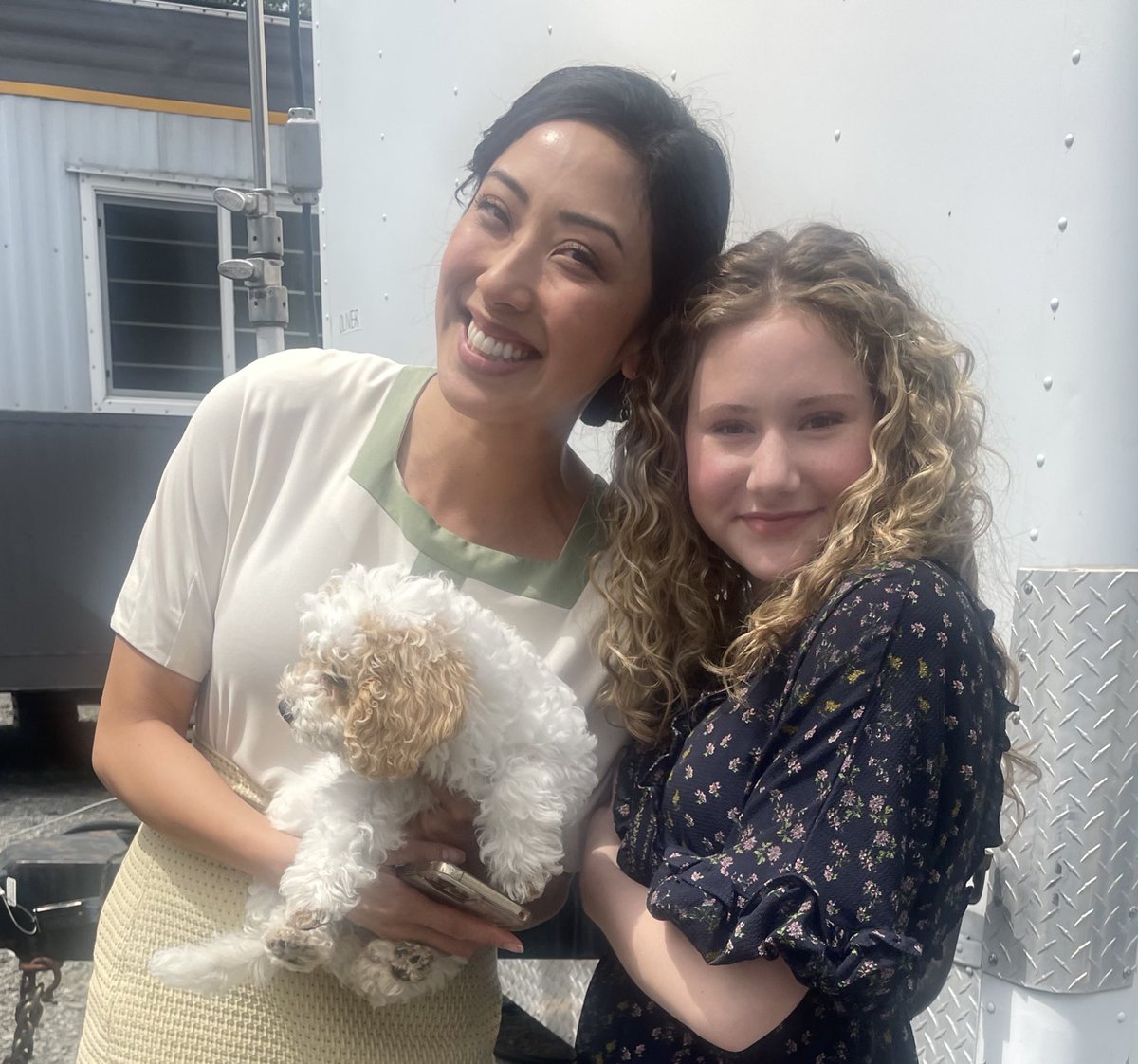 AvaGCooper's tweet photo. A few BTS from yesterday’s episode 1 of Season 13 ❤️ See you next week #Hearties @WCTH_TV @hallmarkchannel @SCHeartHome https://t.co/54TxdGsgIk