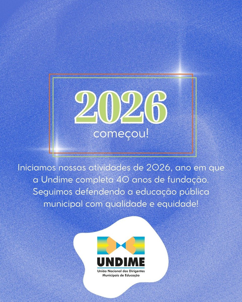 Nesta primeira semana útil de 2026, ano em que completamos 40 anos de fundação, iniciamos nossas atividades reafirmando o compromisso com o diálogo e a cooperação entre Dirigentes Municipais de Educação de todo o país, em defesa da educação pública com qualidade e equidade.