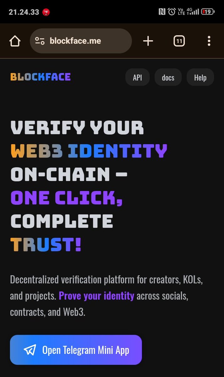 BlockfaceMe's tweet photo. #BlockFace Launching soon!
π Introducing #BlockFace Vault π
Prove who you are on-chain β no fakes, no impersonation.
Built on #TON, #BlockFace helps creators & projects:
β
Verify identity
β
Protect content
β
Build trust across #Web3
π² #Telegram β’ #TON β’ #Web3
π https://t.co/uN5VEmfUMN
π Verify once. Be trusted everywhere.
#BlockFace #Web3 #TON #OnChainIdentity #CryptoCreators #TelegramMiniApp #Blockchain #DigitalIdentity #TONNetwork π₯