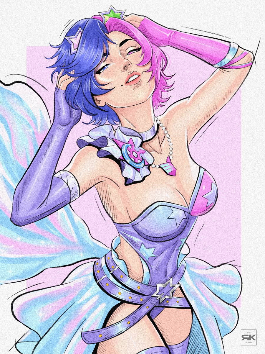 RKreates_'s tweet image. disco luna snow ❄️✏️