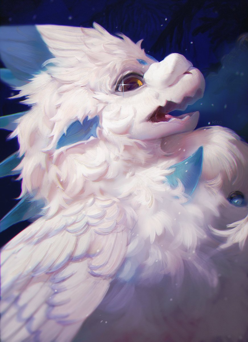 dvsr_rsvd's tweet image. Full art 
He seemed a little scared by the falling snow

#dragon #feral