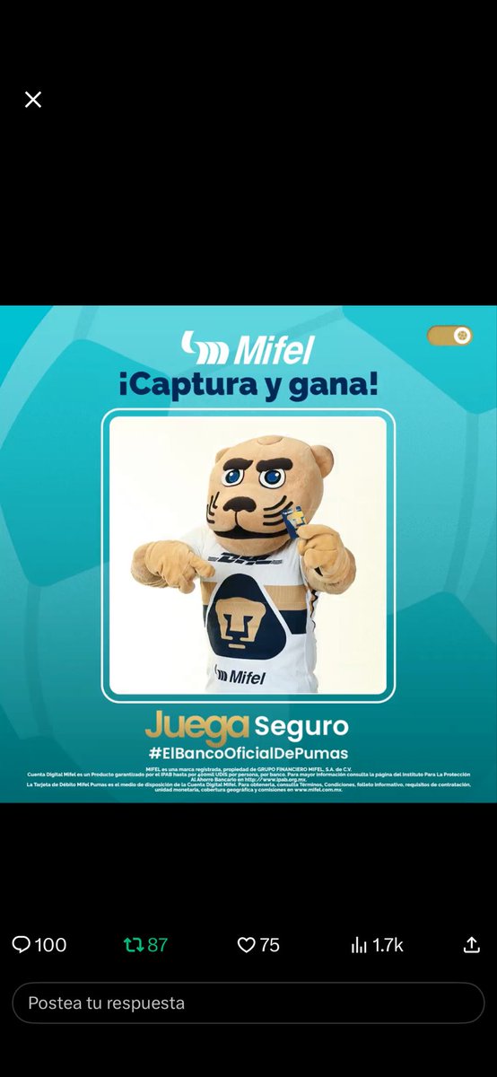 edgard_lc's tweet photo. @BancaMifel @PumasMX #ElBancoOficialDePumas https://t.co/HkRw059dju
