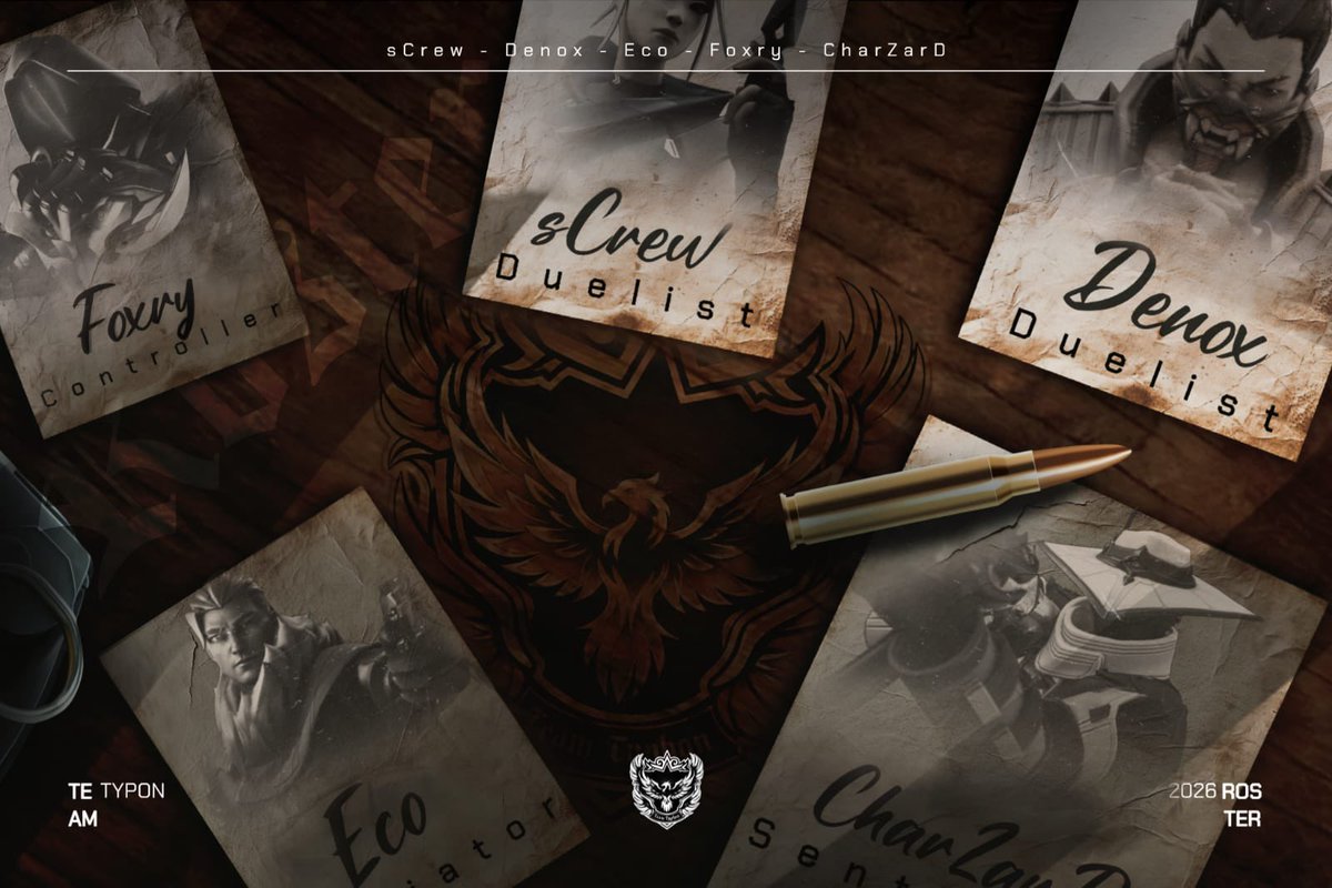 teamtyphonval's tweet image. Yeni sezonda mücadele edecek olan ekibimiz sizlerle!

Yiğit “Foxry” Koraş
Mert “CharZarD” Yalçın
Murathan “Eco” Arıca
Yağız “scRew” Kızılkaya
Ömer “DenoX” Özçelik

HC : Talha “Çükübik” Baran