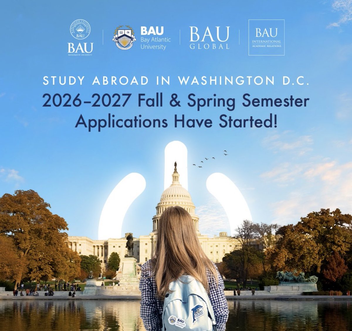 Dear BAU’er,

Applications for the 2026–2027 Academic Year Study Abroad Washington, D.C. Exchange Program are still open! 

📌 Application Deadline: January 17, 2026
🔗 Apply: forms.gle/wW9AwNFAWGSBQV…

💌More info: infomena@bau.edu