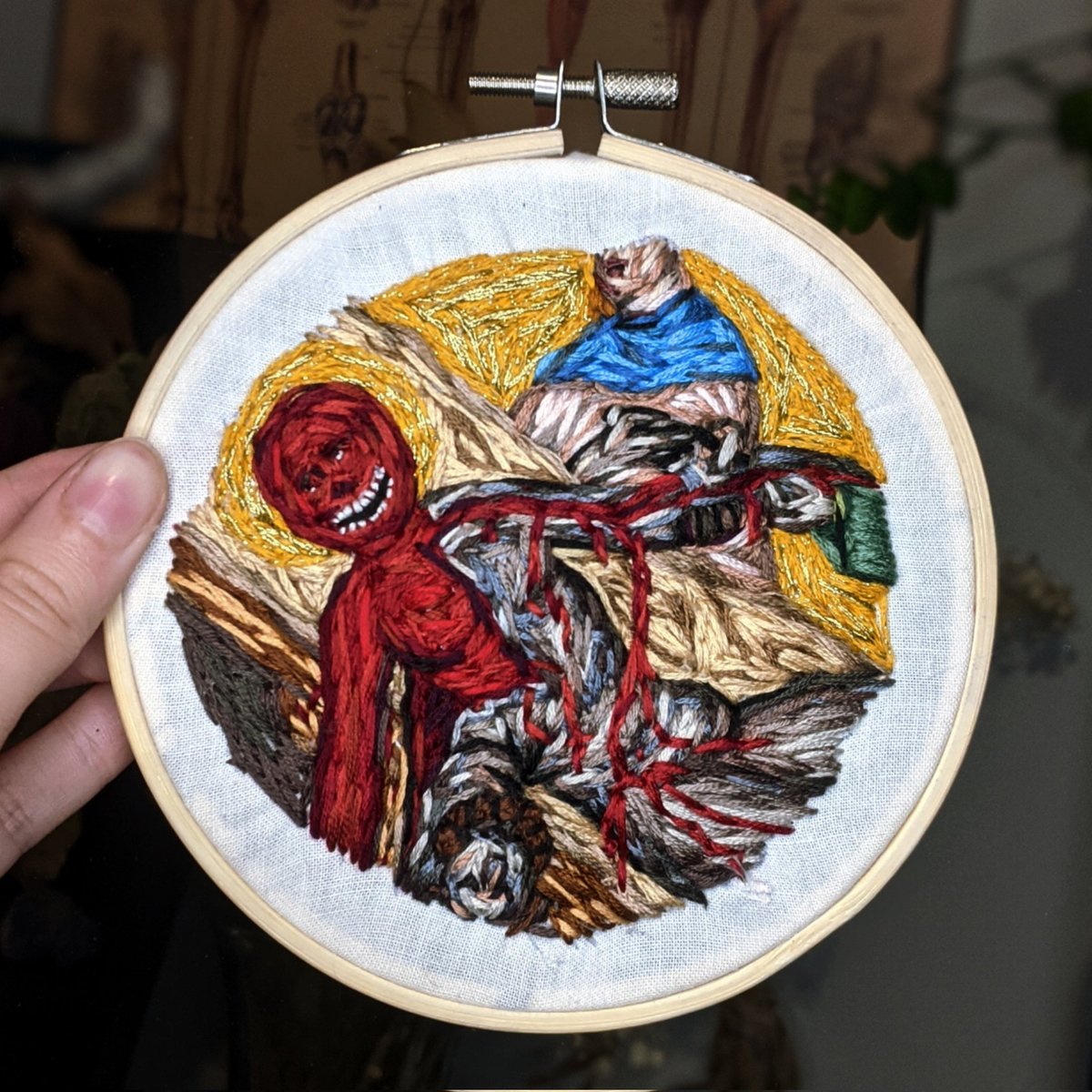 emergency comm post: I have two spots open for custom hand embroidery wall art for the end of the month