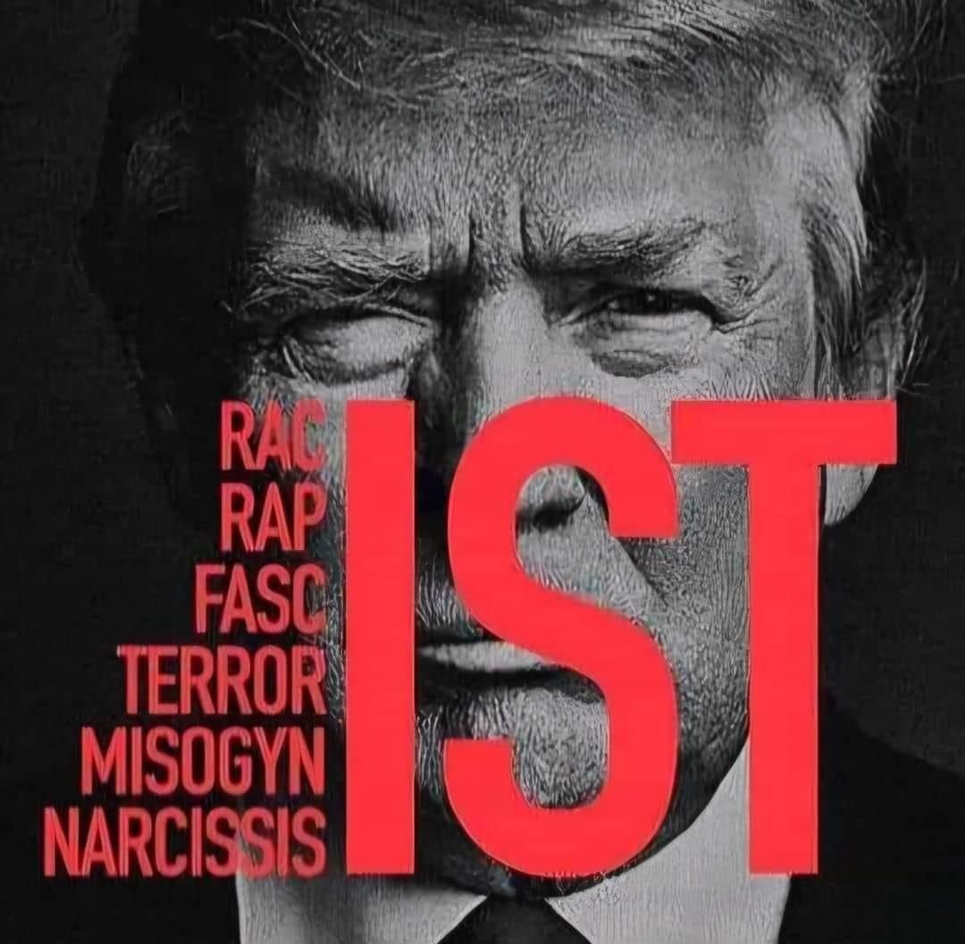 ultras_antifaa's tweet image. RACIST 
RAPIST 
FASCIST 
TERRORIST 
MISOGYNIST 
NARCISSIST