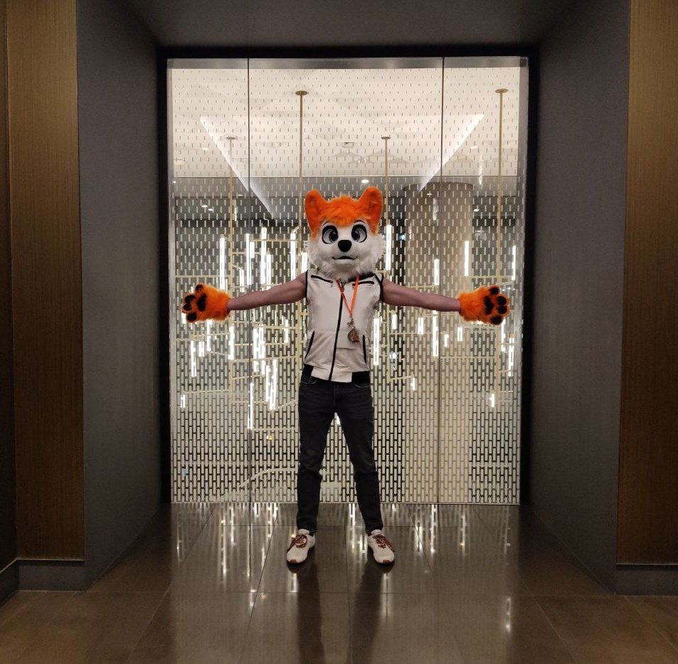 FurryFoxAsher's tweet photo. Partial fox but full strength hugs, if you can handle them. https://t.co/JAb8ZfY3nc
