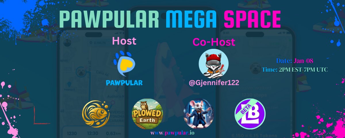 🐾✨ PawPular Space #23 — Community Vibes &amp; GIVEAWAYS! 🎙️
We’re back with our first Space of 2026 — kicking off the new year by bringing animal lovers together, sharing updates, and celebrating the PawPular community! 💚🐶

🗓️ January 8 | 2PM EST / 7PM UTC
🎤 Hosted by