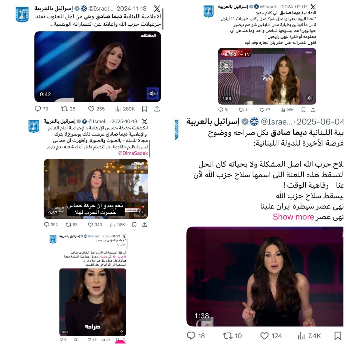 نجمة صفحة 'إسرائيل بالعربيّة'، بسبب تطابق مواقفها مع مواقف الإسرائيليّين.. عمين عم تكذبي بس تقولي إنّك ضدّ إسرائيل؟