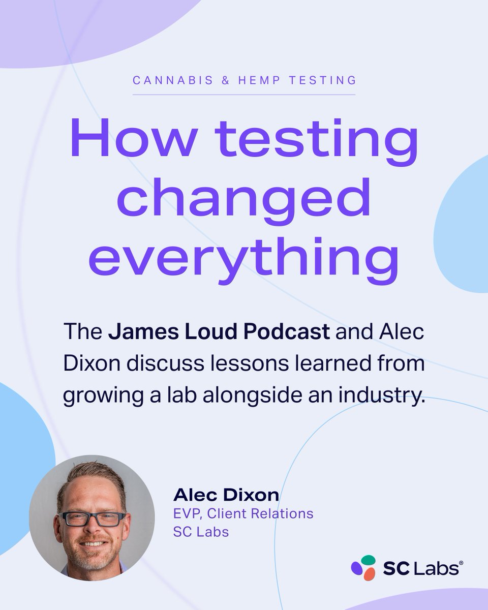sclabs_az's tweet photo. What does it take to build a trusted lab as an industry takes shape?

Alec Dixon, Co-Founder of SC Labs, joins the James Loud Podcast to discuss lessons learned, the evolution of cannabis testing, and why transparency still matters.

Watch now: https://t.co/Qh8EXJoCPh https://t.co/goLPvCvIO6