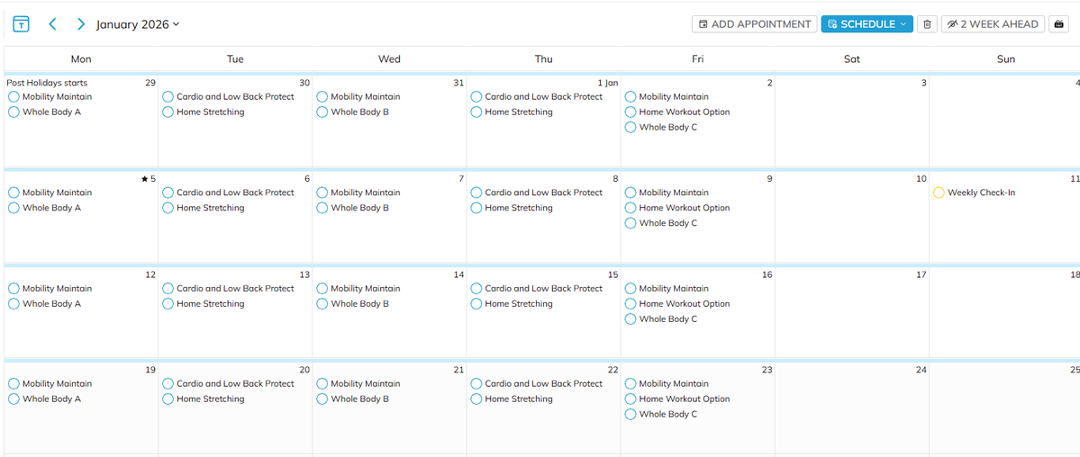 Pays2Progress's tweet image. 2nd Trimester 4 Week Program
3 Days Whole Body Workouts
2 Days Home Stretching
Mobility Drills 
Optional Home Workout Workout (for when you're feeling yucky)