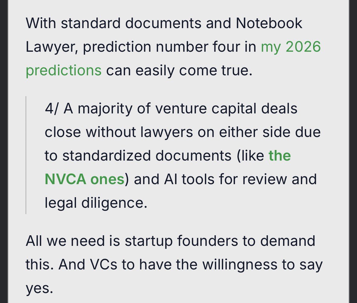 With respect to @fredwilson , I would take the other side of this bet.  

For 2026, he predicts a ma