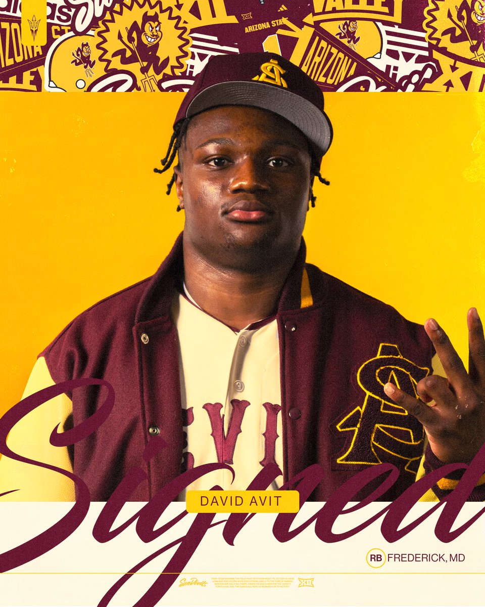ASUFootball's tweet image. David Avit has signed with the Arizona State Sun Devils.
