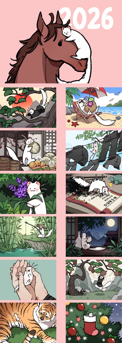 트위터에는 되도록이면 그림을 올리지 않으려고 하고있지만, 요거는 보기 편하시라고 트위터에도 올리겠습니다!
백아달력, 12장 모두 다시 그렸어요... 
방금 주문 넣고왔습니다! 아이소에 가져갈 수 있을것같아요!