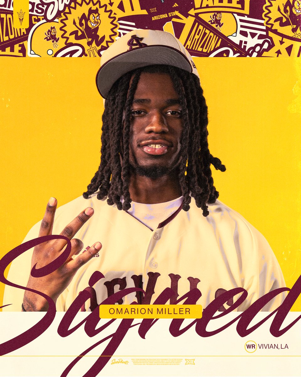 ASUFootball's tweet image. Omarion Miller has signed with the Arizona State Sun Devils.