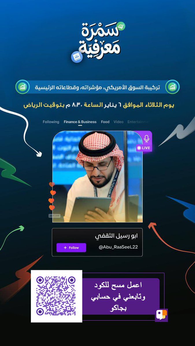 Abu_RaaSeel22's tweet image. هل السوق الأمريكي معقّد؟
أم أن طريقة شرحه هي المعقّدة؟

الفهم يسبق الربح…
ومن فهم الصورة، سهل عليه القرار.

🎙 نقاش مباشر
⏰ الثلاثاء  8:30 مساءً 

مرحبا بالجميع .. الدعوة عامة

#tasi #SPX #السوق_الامريكي #السوق_الامريكي_بالعربي #الاوبشنز