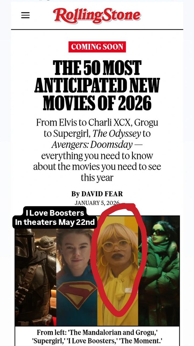 My new film 
I Love Boosters
In theaters May 22nd.

Starring Keke Palmer, Demi Moore, Naomi Ackie, Lakeith Stanfield, Taylour Paige, Will Poulter, Eiza Gonzalez, and Poppy Liu.

Anticipation is building. Trailer hitting soon.