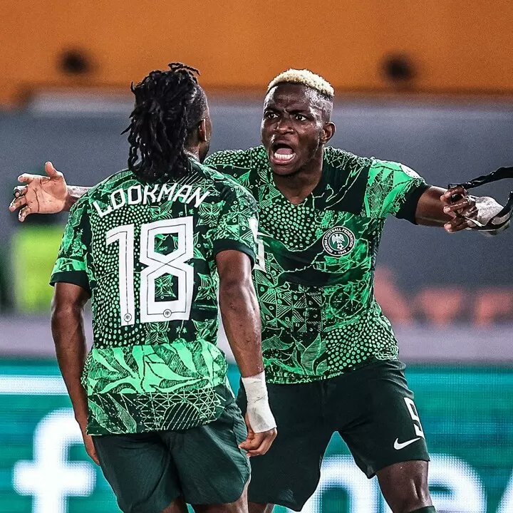 TouchlineX's tweet photo. 🚨 𝗡𝗘𝗪: Nigeria are on an historic AFCON campaign:

• 12 goals in 4 games, more than any other team
• 4 wins from 4,  perfect record
• Lookman on fire: 7 G/A
• Osimhen delivering: 4 G/A

The Super Eagles are not messing around... They’re on a MISSION! 🇳🇬🔥 https://t.co/b0QYnOkOCj