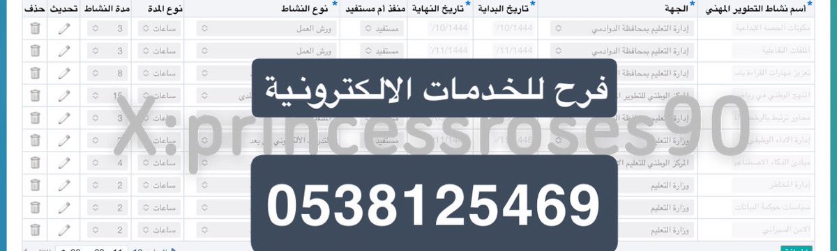 princessroses90's tweet photo. اضافت دورات #منصة_أبعاد في #نظام_فارس 

#المعلمين  و #المعلمات تضاف في خانة التطوير المهني 

وفي الدورات التدريبيه 👌🏻

اضافة الدورات لبعض العملاء وتم اعتمادها 👌🏻

للتواصل واتس 

https://t.co/s3r9nrz3Vr https://t.co/4FAGB5QaPE