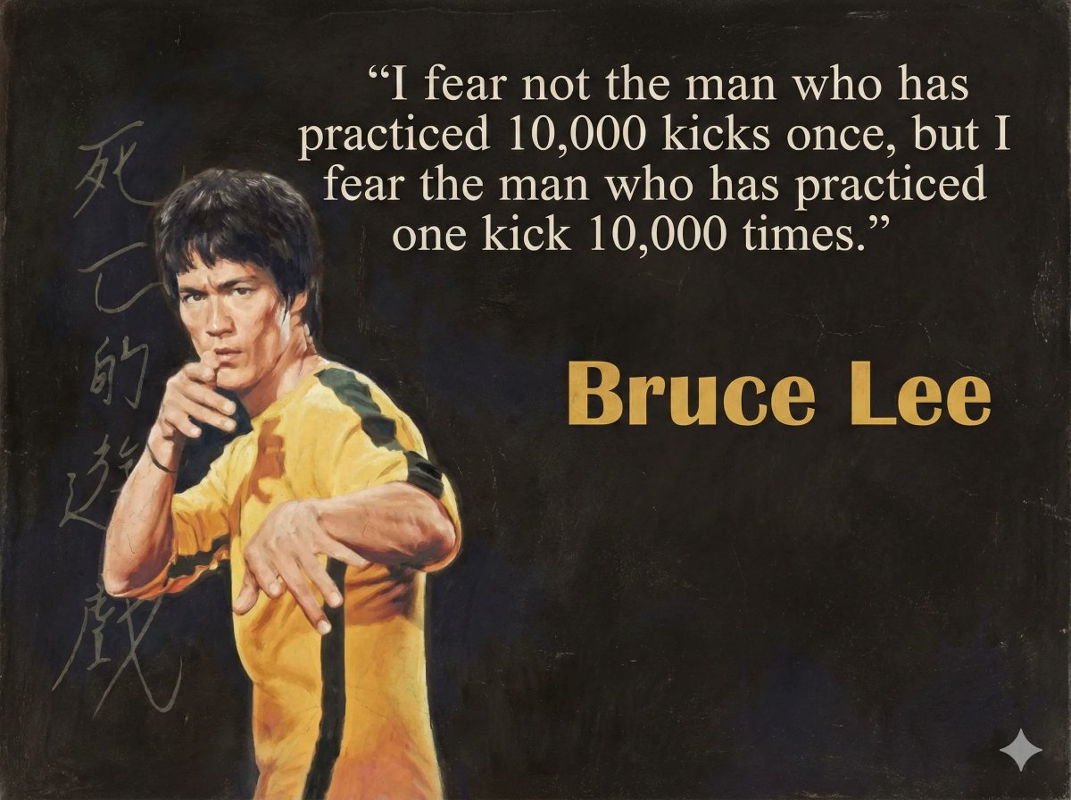 StoicTA's tweet photo. You don't need 10 strategies. You need one.

Bruce Lee didn't fear the man who practiced 10,000 kicks.
He feared the man who practiced one kick 10,000 times.

You are losing because you are a jack of all trades and a master of none.

Master the one setup. https://t.co/hsncYgB26c