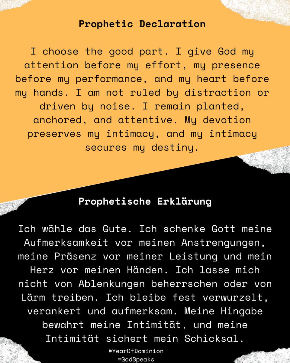 Choose God! Choose the Good Part!
#YearofDominion!