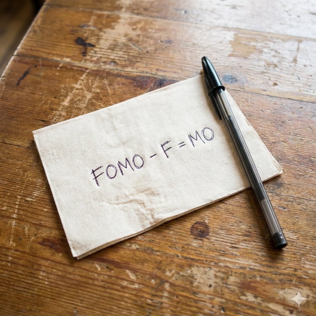 NapkinMath's tweet image. FOMO - F = MO

Chase good trades, ignore the noise.