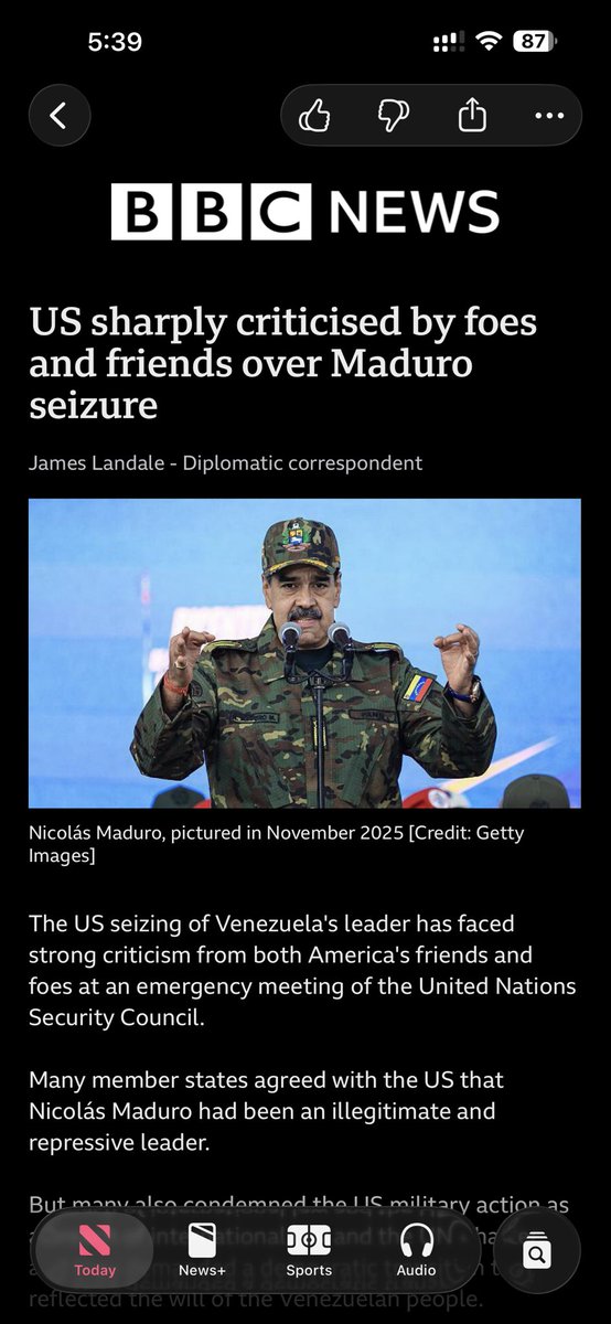 Remember BBC and NPR support a narco terrorist dictator and want you to believe it was wrong to bring this guy in. 

They probably supported Noriega too.