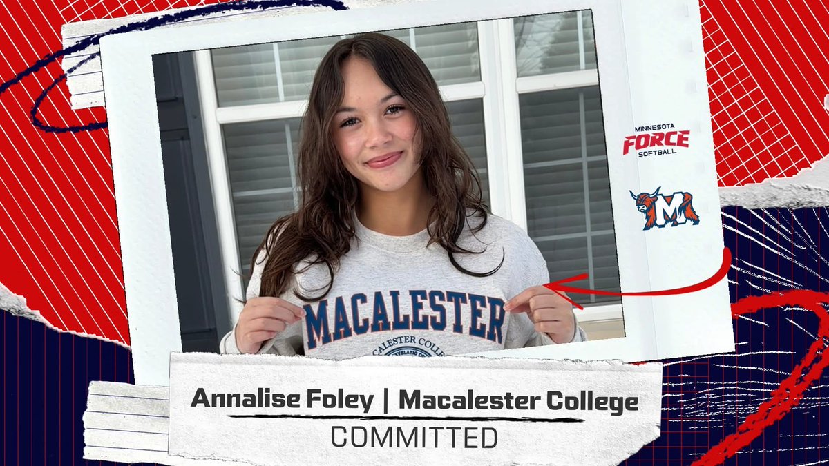 ForceSoftballMN's tweet image. 𝐂𝐨𝐦𝐦𝐢𝐭𝐭𝐞𝐝.

We want to congratulate Annalise Foley on her commitment to play softball at Macalester College!

We can't wait to watch you thrive at Macalester❗️

#CreatingChampionsForLife