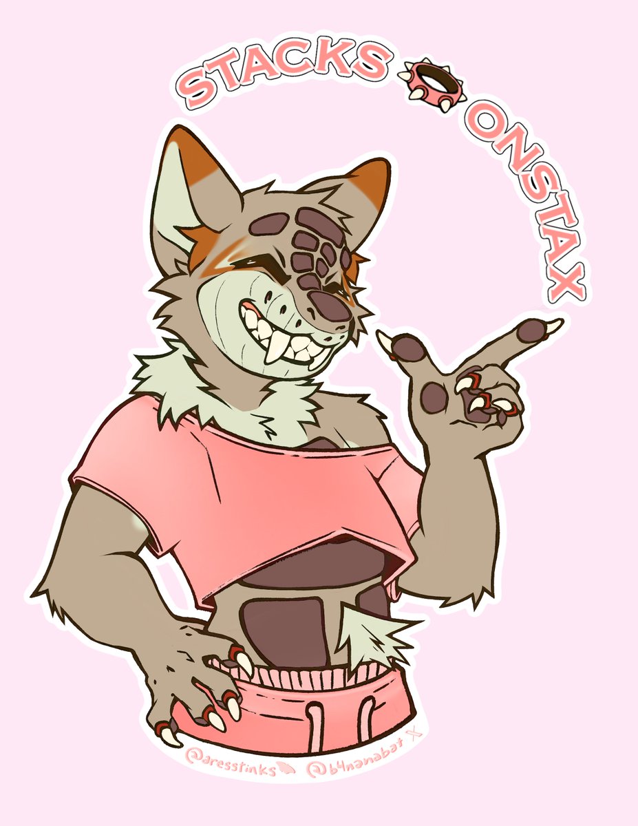 Can't help but smile when wearing clothes that fit just right! This beautiful piece of art was made by <a href="/B4nanaBat/">Ares Stinks as a VTUBER</a>. You can also find them on Bluesky! @aresstinks.bsky.social