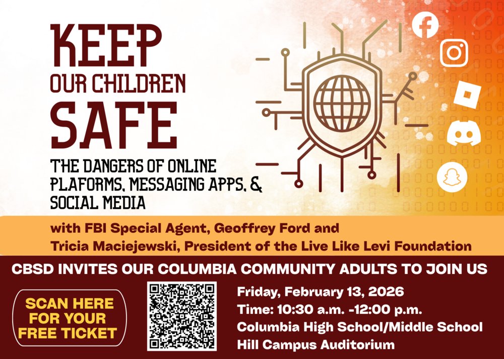 CBSDCrimsonTide's tweet photo. Columbia Borough School District Invites Community Members to “Keep Our Children Safe” Online Safety Event https://t.co/M3Jb9fyoN5 https://t.co/1swdPUWuFQ