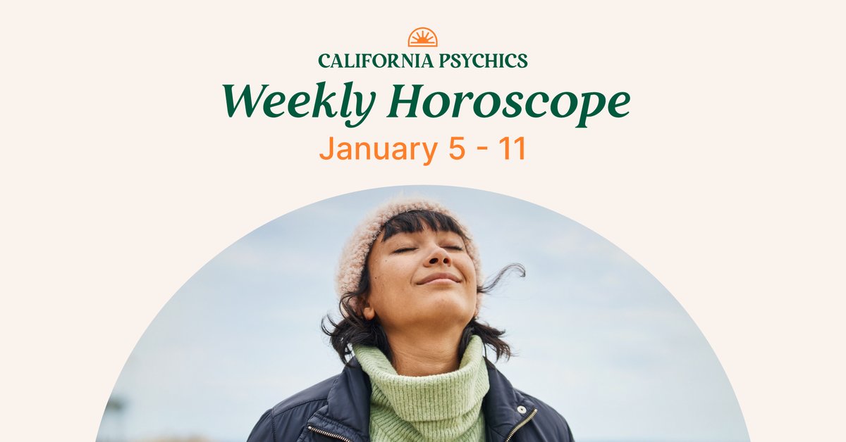 The first full week of January invites you to act with intention and focus. 🌟 Take a moment to reflect, and enjoy a mindful start to the New Year ahead! 

➡️ Discover more for your zodiac sign in your full Weekly #Horoscope:
californiapsychics.com/horoscope/week…