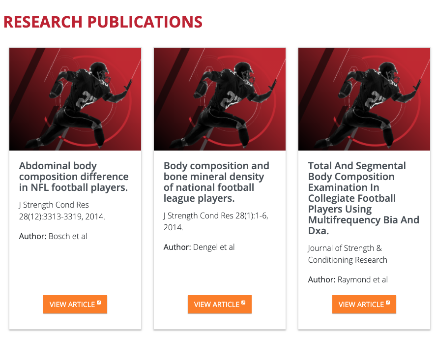 DEXalytics's tweet photo. Check out our research page to learn more about body composition and athletic performance, DXA scanning methods, insights into NFL player body composition:  https://t.co/0p1HOu5BqL #DXA #NCAAFootball #NFL #sportsanalytics https://t.co/Ptc92n5wcx