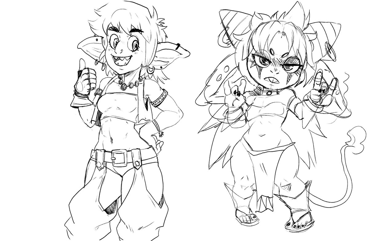 Here's some sketches I did on my tablet. I'm still getting used to this thing.