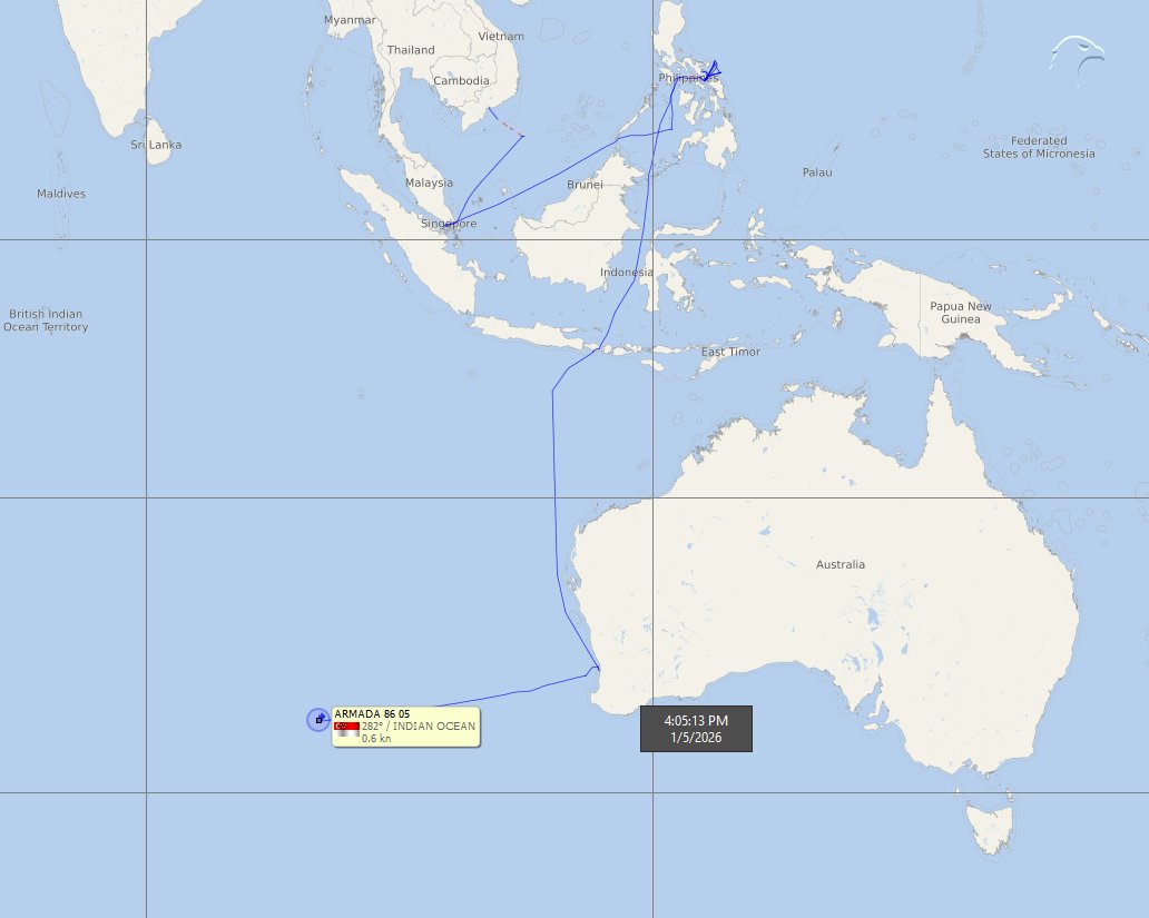 FlconEYES's tweet image. ARMADA 86 05 (IMO 9980772) searching for #MH370 

The ship stopped in a very particular area today.🧐