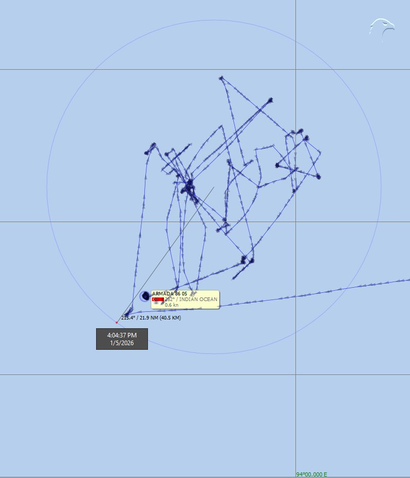 FlconEYES's tweet image. ARMADA 86 05 (IMO 9980772) searching for #MH370 

The ship stopped in a very particular area today.🧐